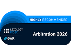 Lexology Index GAR Highly Recommended Arbitration 2026